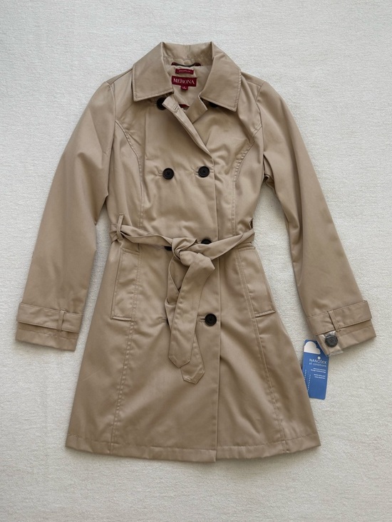 Merona Jackets & Blazers - Classic Double Breasted Tan Trench Coat Water Repellent Size S NWT